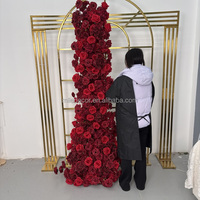 Fabrieksgroothandel bordeauxrode kunstzijde rozen bloemenloper bruiloft feest tafeldecoratie bloemenloper