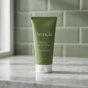 Arencia Rice + LHA <b>Pore</b> Control Rice Cream <b>Cleanser</b> 150g Korean Facial <b>Cleanser</b> LHA <b>Pore</b> Care Sebum Control Exfoliating Floral - Product Image 3