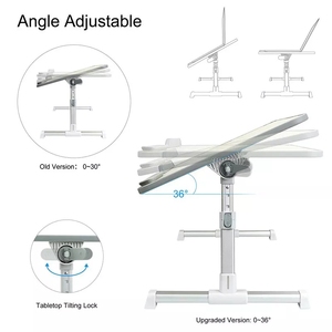Escritorio plegable de aleación de aluminio para ordenador, mesa plegable con altura ajustable y ángulo, USB - Product Image 5