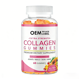 Gommose di Collagene Halal Vegane OEM ODM Private Label per Articolazioni, Unghie, Pelle e <span class=keywords><strong>Capelli</strong></span> - Integratore di Collagene Biologico a Forma di Orsetto Gommoso - Product Image 2
