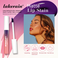 Lakerain 2.5ml Teinte à lèvres peel-off hydratante et repulpante, longue tenue 24h, waterproof, gloss liquide soyeux peel-off
