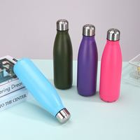 Termo Personalizado de Acero Inoxidable 304 para Uso Transfronterizo, Tapa Totalmente de Acero, Color Sólido, Portátil para Exteriores, Deportivo, con Forma de Bala y Boca Ancha