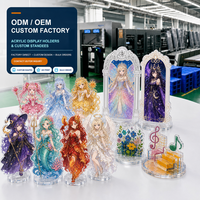 Standee Akrilik Hadiah untuk Penggemar Anime, Pencetakan UV Presisi, MOQ Rendah untuk Pajangan Figur Anime, Tersedia Grosir & Sampel, Foil Emas