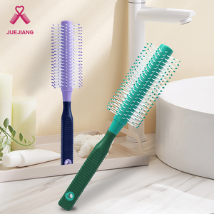 Cepillo de pelo ligero superredondo, barril de plástico <span class=keywords><strong>con</strong></span> cerdas de nailon <span class=keywords><strong>con</strong></span> Mango antideslizante, peine de cepillo de pelo voluminizado pequeño - Product Image 2