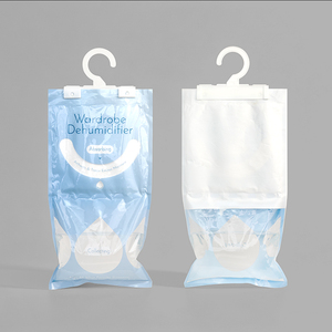 Sachets absorbants <span class=keywords><strong>d</strong></span>'<span class=keywords><strong>humidité</strong></span> jetables à suspendre avec granulés de chlorure de calcium, taux <span class=keywords><strong>d</strong></span>'absorption élevé de 200 % pour placard et salle de bain - Product Image 2