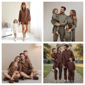 Ensemble de Survêtement pour Enfants Unisexe en Coton de Haute Qualité, Tenues Famille Assorties Personnalisées, Collection Maman et Moi - Product Image 3