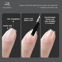Nuevas puntas de uñas de gel suave pre-pulido de alta calidad con diseño cuadrado de stiletto de cobertura completa