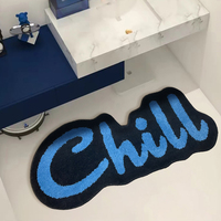Tapis moderne en polyester, fabriqué à la machine, à motifs 3D, tapis en peluche et tapis avec logo pour salon, livraison incluse