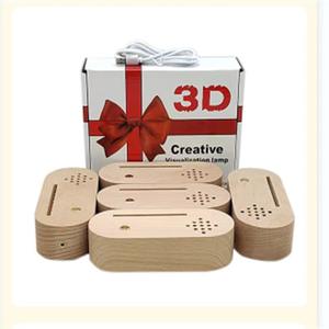 USB 충전 LED 발광 목재 블루투스 뮤직박스 맞춤형 색상 사이즈 모던 미니멀리스트 DIY 무드등 베이스 월 사인 - Product Image 4