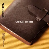 Hochwertiges Weiches Leder Zweischichtiges Rindsleder Abnehmbarer Ringbinder Modell HY015-A6 Abschluss-Prüfungs-College A6 Loseblatt-Notizbuch