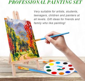 <span class=keywords><strong>Kit</strong></span> d'<span class=keywords><strong>artiste</strong></span> professionnel ensemble de peinture acrylique avec <span class=keywords><strong>chevalet</strong></span> en bois panneaux de toile brosses à cheveux en nylon plaques de peinture-pour les amateurs d'art - Product Image 5