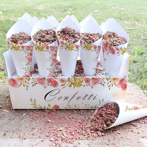 Coni di Carta Lusso Monouso all'Ingrosso da 20/30 Pezzi per Confetti Matrimonio, Porta Fiori <span class=keywords><strong>e</strong></span> Caramelle per <span class=keywords><strong>Bomboniere</strong></span> <span class=keywords><strong>e</strong></span> Promozioni - Product Image 5