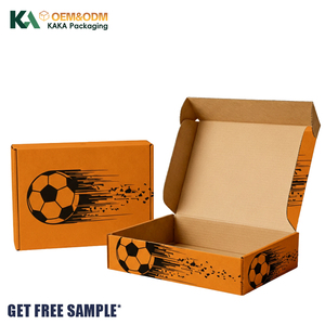 Boîte d'expédition en carton ondulé personnalisée KAKA avec impression intégrale motif football pour emballage cadeau de ballon de foot - Product Image 4