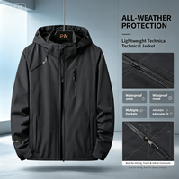 Veste de randonnée unisexe imperméable et coupe-vent personnalisée 800g, veste d'extérieur décontractée à marque privée jusqu'à 7XL, OEM clé en main 10 couleurs
