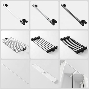 格納式屋内衣類乾燥ラック衣類金属ラック頑丈なスタンディングステンレス鋼衣類ラック - Product Image 6