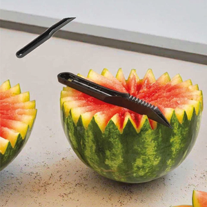 Wholesale V-Shaped Multifunction Kitchen <b>Fruit</b> & <b>Vegetable</b> Cutting Knife Serrated Pattern Watermelon Tray Slicer Home Use <b>Tool</b> - Product Image 6