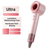 Sèche-cheveux sans lame haute vitesse Modèle G1 en ABS, 110 000 tr/min, lumière bleue et air froid, puissance de vent forte pour usage domestique