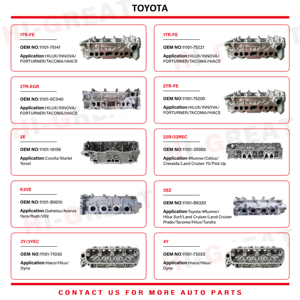 Culasse de moteur 3.0L 2JZ 2JZ-GTE pour <span class=keywords><strong>Toyota</strong></span> Lexus Supra Crown Engine Systems 2JZ Cylinder Head Assembly - Product Image 2