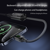 Câble de conversion d'alimentation pour ordinateur portable en nylon 140W, convertisseur d'alimentation USB-C PD à tête femelle DC 5/9/12/15/20V pour ordinateur et phablet, charge rapide