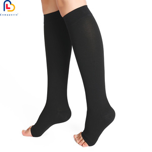 Compports sınıf 2 20-30 MMHG mezun basınç açık ayak diz yüksek varisli ven varis çorabı - Product Image 2