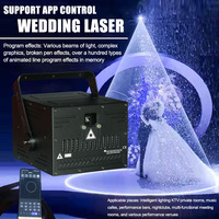 Projecteur laser cube AOPU 10W 12W 15W, couleur pleine, contrôlé par application, lumières laser de Noël, projecteur de scanner pour fête