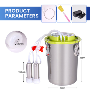 Ordeñadora Eléctrica Automática <span class=keywords><strong>de</strong></span> Pulso <span class=keywords><strong>de</strong></span> 16L con Cubo <span class=keywords><strong>de</strong></span> Acero Inoxidable, Máquina <span class=keywords><strong>de</strong></span> Ordeño por Succión para <span class=keywords><strong>Vacas</strong></span>, Ovejas y Cabras - Product Image 3