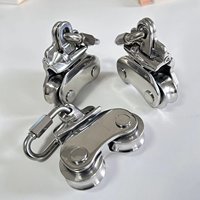 Poulie de chariot à câble en acier inoxydable pour tyrolienne tandem, chariot de ligne de vie horizontale, poulie pour câble métallique, matériel de rigging de sauvetage