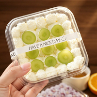 Boîte d'emballage en plastique PET transparente carrée de 1 mm d'épaisseur pour gâteau au tiramisu mousse