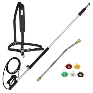 20 Feet High Pressure Power Washer Telescoping Lance Extension Wand - 1/4 Inch Quick Connection 4000 PSI Max Pressure