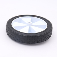 Chariot pliant multifonction et pneus de poussette fournis par le fabricant ; Roues en PVC de 8 pouces sans frein, modèle noir/blanc 009