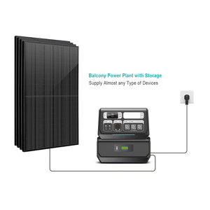 Planta de Energía Solar para Balcón de 2200W con Ahorro de Energía, Controlador MPPT Integrado, Microinversor, Sistema LiFePO4 de Onda Sinusoidal Pura de 2048Wh - Product Image 4