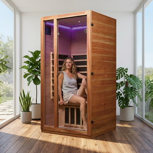Sauna de Infrarrojos Lejanos para 2-4 Personas, Modelo 2026, Madera de Hemlock, Moderna, para Sala de Estar, Villa, Gimnasio en Casa, Bajo EMF, Equipo de Bienestar - Product Image 1