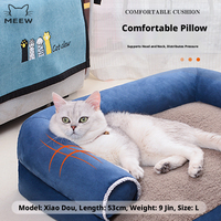 Canapé-lit pour animaux de compagnie amovible et lavable, tapis épais et chaud pour chiens de taille moyenne en hiver, adapté aux Teddy