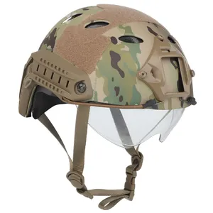 Outdoor Game Desert Camo Durable Plastic ABS FAST Tactical Helmet Shock Resistant High Quality Motorcycle Training Helmet