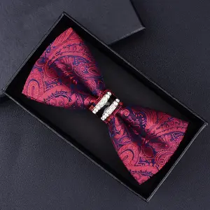 New Custom ized Fashion Business Geschenk Stoff druck Fliege für Männer hand gefertigt