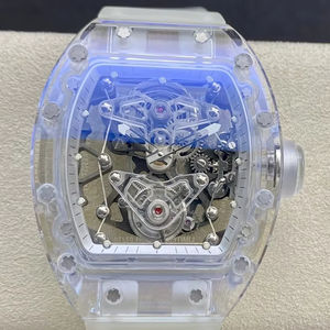 Reloj Mecánico de Cristal Luminoso a Prueba de Agua de Súper Calidad, Movimiento Tourbillon RM56-02 de Fábrica Europea, Reloj Esqueleto de Cristal Transparente - Product Image 1