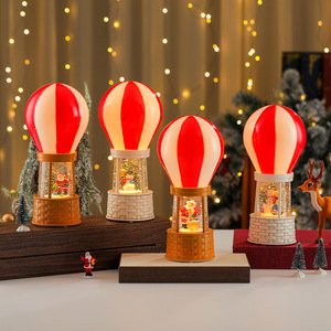 Nouvelle Décoration de Noël Créative en Forme de Montgolfière Musicale Remplie d'Eau avec Effet de Neige, Cadeau, Boîte à Musique, Lampe à Huile - Product Image 2