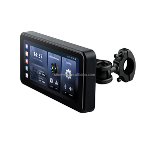 Pantalla de 6.25 Pulgadas con Altavoz Integrado Extraíble, Pantalla Dividida BT, Pantalla Inalámbrica para Motocicleta con CarPlay Android Auto, Moto Carplay - Product Image 1