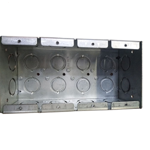 shanghai Linsky metal box 4 gang electrical box drawn with conduit ko's