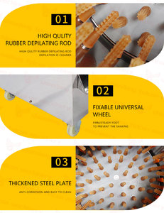 Macchina automatica commerciale per la depilazione del pollo/parti della spiumatrice del pollo/macchina per la rimozione del pollo in vendita - Product Image 4