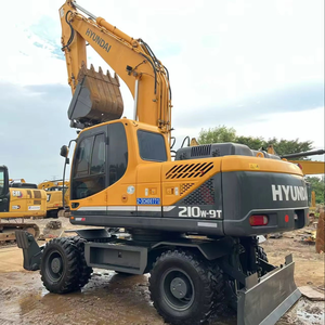 Excavatrice sur pneus Hyundai 210W-9T d'occasion, modèle 2023, poids opérationnel de 21 tonnes, moteur, boîte de vitesses, pompe, roulement, prix compétitif - Product Image 3