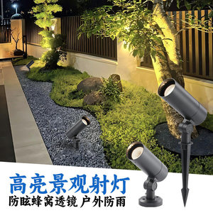 Projecteur paysager anti-éblouissement en nid d'abeille, étanche, à montage au sol, pour éclairage mural d'arbres - Product Image 1