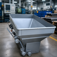 Godet de levage à rouleaux avec rouleaux de guidage et cadre inclinable pour système de chargement de bétonnière