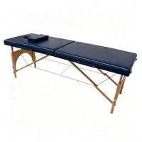 Table de massage professionnelle pliable en bois à 2 sections, lit de spa réglable en hauteur, mobilier de salon