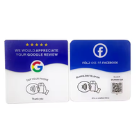 Carte NFC Google Review Shuzhi, plaque de révision Google NFC, étiquettes en acrylique, autocollant de carte Google avec NFC Ntag213 pour Google Review