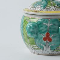 Boîte à thé en porcelaine Famille Rose peinte à la main, pot de rangement en céramique rond avec couvercle, décoration pour la cuisine, la salle à manger et la maison