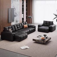 Canapé modulaire inclinable en cuir imperméable, canapé paresseux, canapé de sol, ensemble pour salon