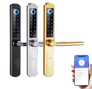 Khóa cửa thông minh khóa cửa hai mặt không thấm nước: ứng dụng vân tay RFID, Mã truy cập Khóa cửa điện tử cho cổng aluminumiron - Product Image 2