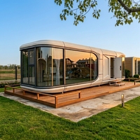 Maison Capsule Spatiale de Luxe 20ft 40ft en Acier et Aluminium, Préfabriquée avec Système de Contrôle IOS, pour Bureau, Hôtel, Vente Directe Usine