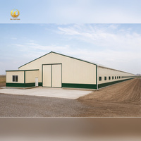Bâtiment avicole préfabriqué en acier léger, résistant à la corrosion, avec ventilation, entrepôt agricole métallique, conforme AISC